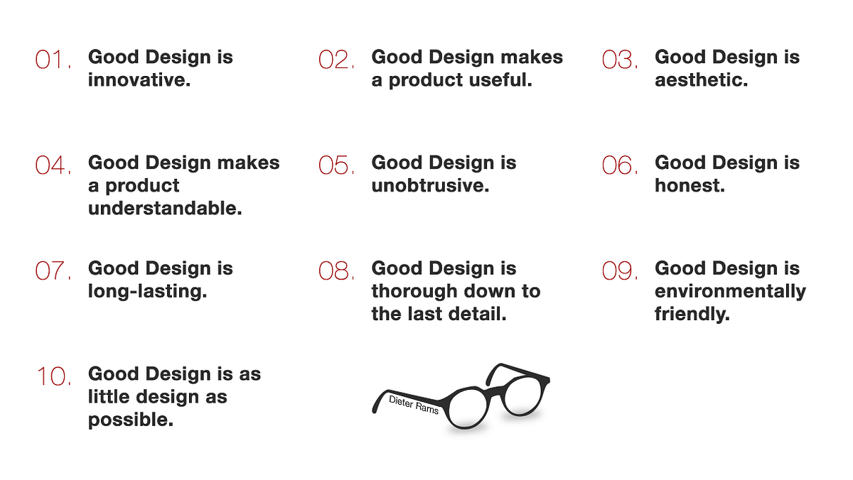 Ten Principles of Good Design Dieter Rams