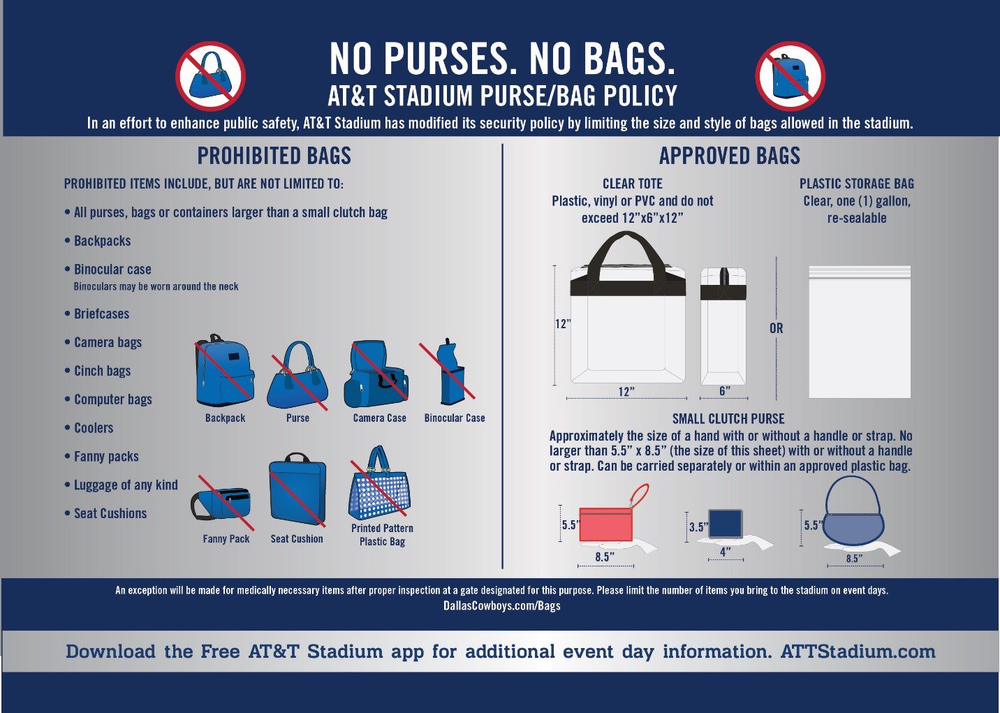 Bag Policy for Cotton Bowl