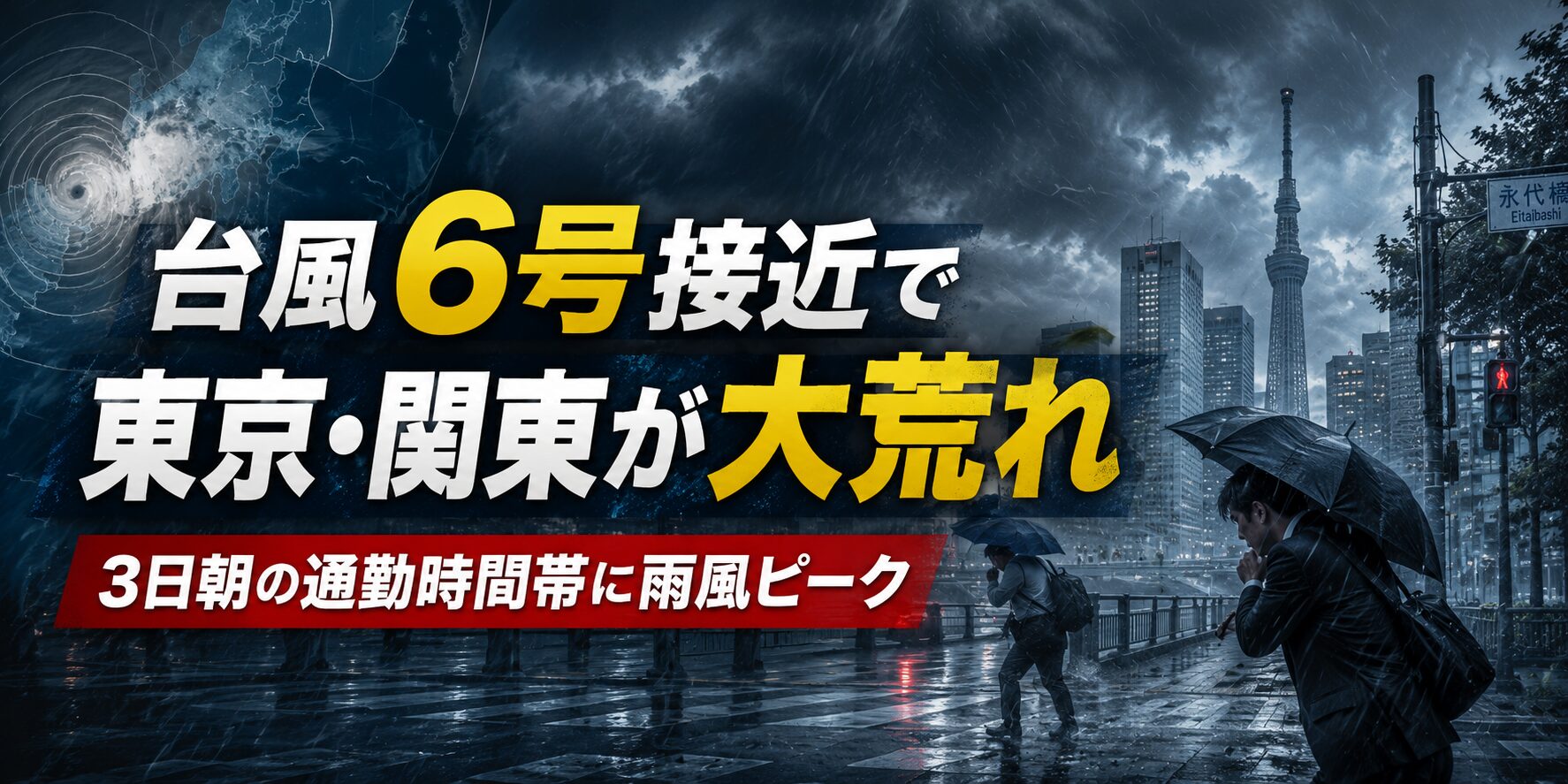 【2026年最新】台風〇号接近、首都圏直撃へ！警戒すべき交通遮断と浸水リスクの全貌