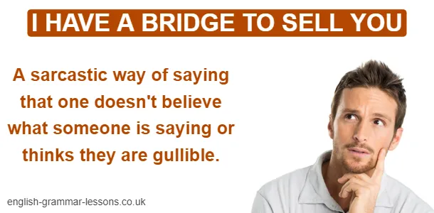 I Have a Bridge to Sell You Meaning