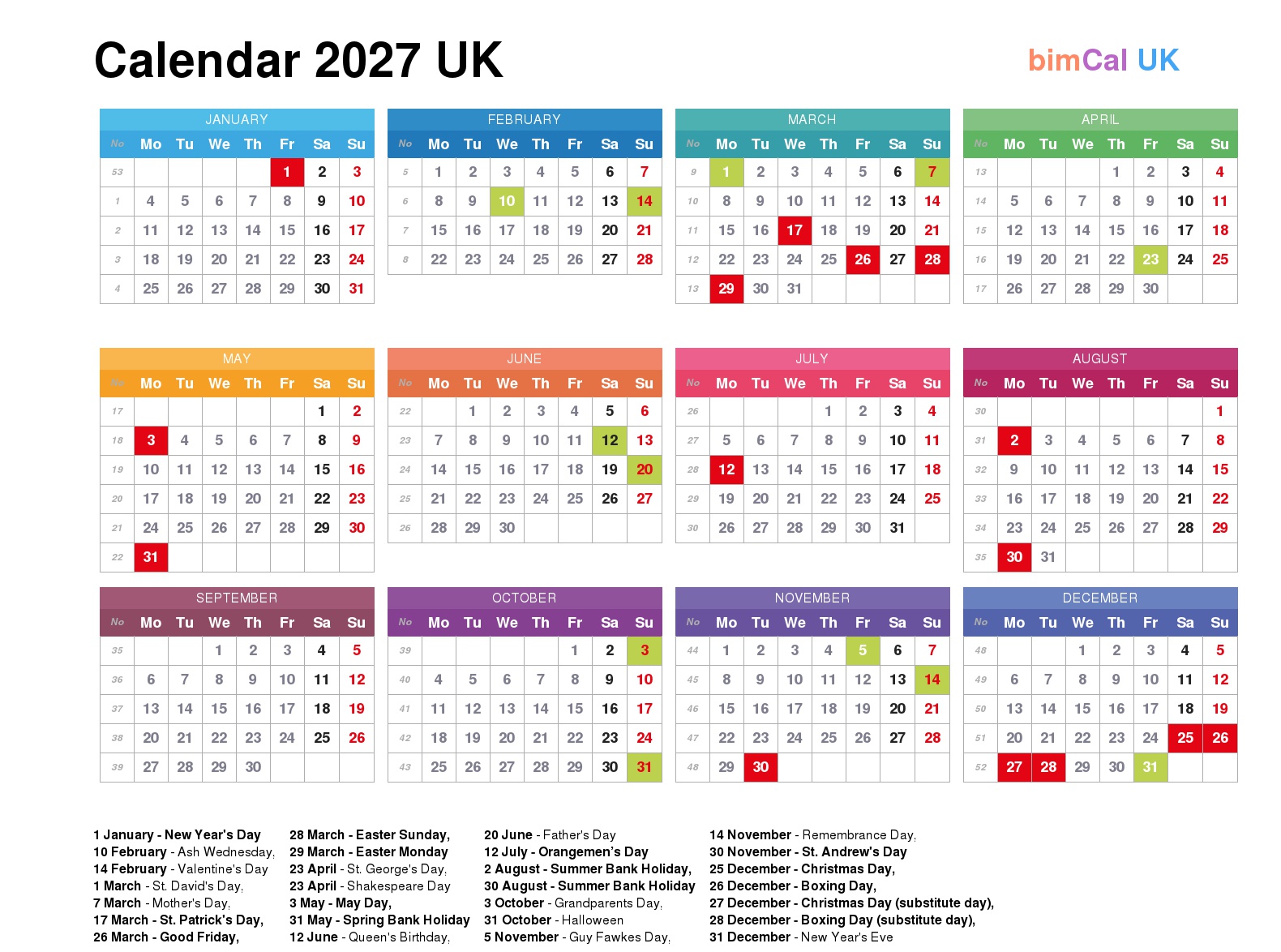 When Is Easter in 2027 Uk