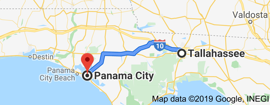 How Far Is Panama City Florida from Tampa Florida