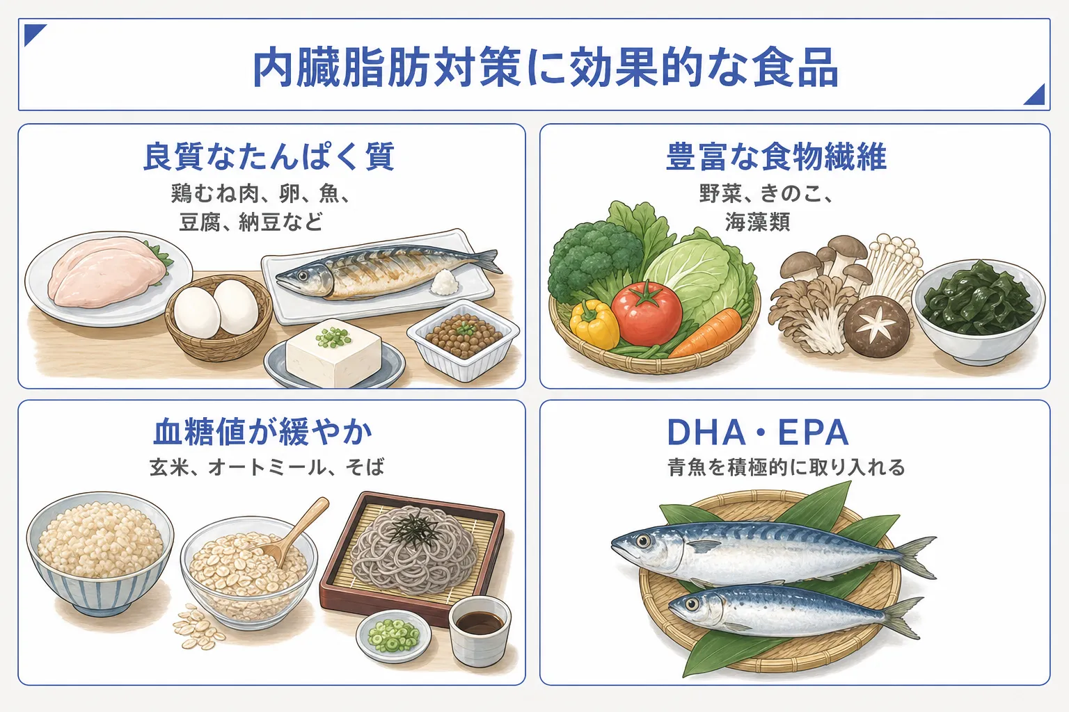 運動しても凹まぬ腹に！内臓脂肪を減らす食事術と最強食品【2026】
